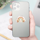 Mama Van Het Jarige Meisje Boho Regenboog Verjaard Sticker (Telefoon)