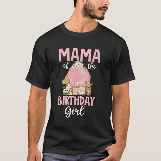 Mama van het K Boerderij dier 1e dag T-shirt (Voorkant)
