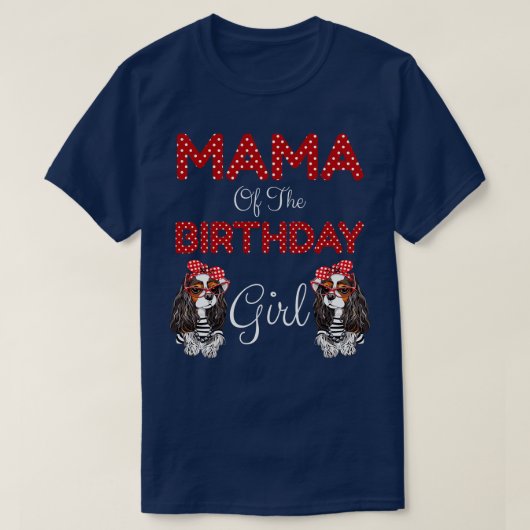 Mama van het meisje van de geboorte t-shirt (Design voorkant)