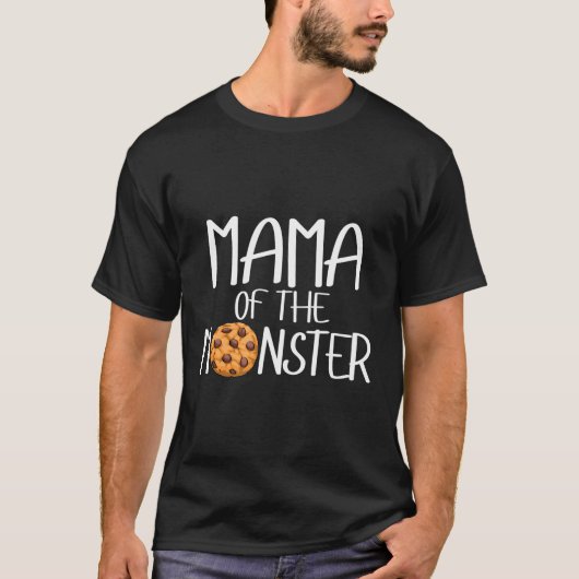 Mama van het monster Choco Chip Cookie Py T-shirt (Voorkant)