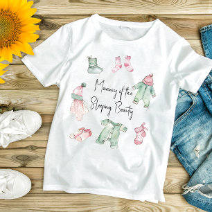 Mama van het slaapschoonheid baby shower t-shirt