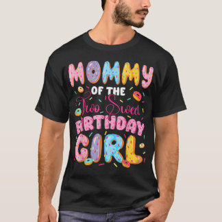 Mama van het twee jaar geworden lekkere donut-meis t-shirt