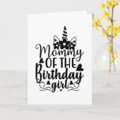 Mama van het verjaardagsmeisje kaart (Gele Bloem)