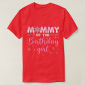 Mama van het Verjaardagsmeisje Winter Onederland 1 T-shirt (Design voorkant)