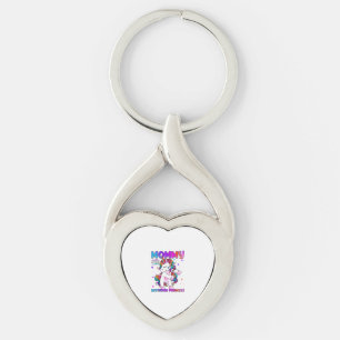 Mama van het verjaardagsprinses meisje flosting Un Sleutelhanger