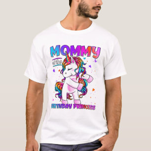 Mama van het verjaardagsprinses meisje flosting Un T-shirt