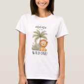 Mama van het Wilde Eén Oerwoud Safari 1e verjaarda T-shirt (Voorkant)