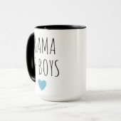 Mama van Jongens Aangepaste Namen - Hartelijk Cade Mok (Voorkant links)