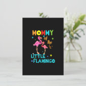 Mama van Little Flamingo Birthday Family Shirten M Kaart (Staand voorkant)
