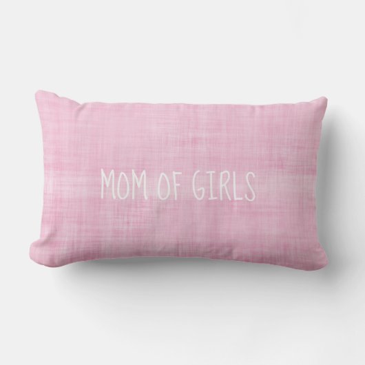 MAMA VAN MEISJES Roze Linnen Hart Zoete Decor Moed Kussen (Voorkant)