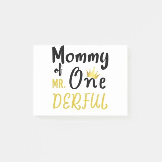 Mama van Mr Onederful 1e One-Derful T-Shirt Post-it® Notes (Voorkant)