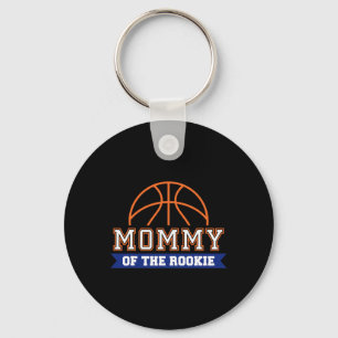Mama van Rookie 1e verjaardag Bysketbyll Theme Mat Sleutelhanger