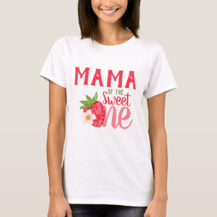 Mama van Sweet One Aardbei 1e verjaardagsfeestje T-shirt