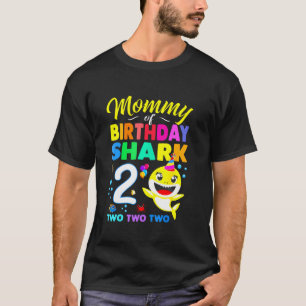Mama van Verjaardag Shark 2e Matching Outfit Party T-shirt
