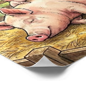 Mama Varken en Biggen Nursery Poster (Hoek)