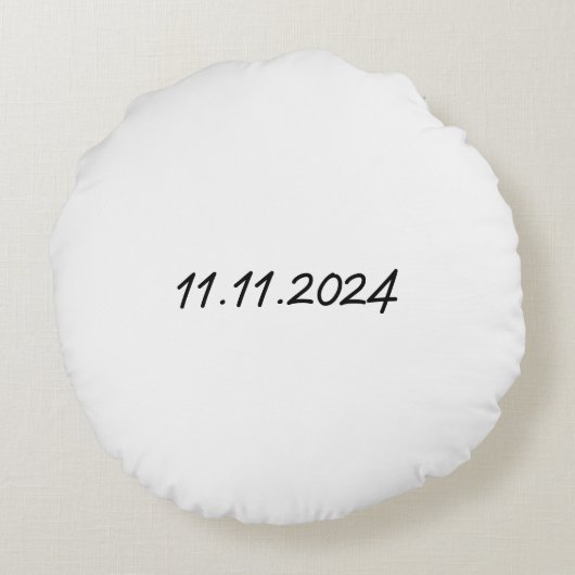 Mama vastgesteld jaar | Ma Gepersonaliseerde Datum Rond Kussen (Achterkant)