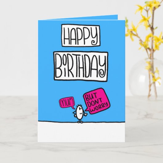 mama verjaardagskaart kaart (Gele Bloem)