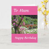 Mama verjaardagskaart kaart (Gele Bloem)