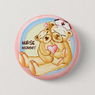 Mama verpleegster ronde button 5,7 cm