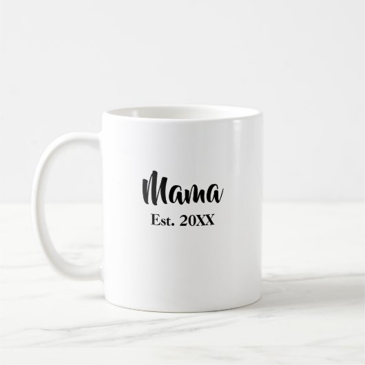 Mama vestigde de nieuwe Mok van mama (Links)