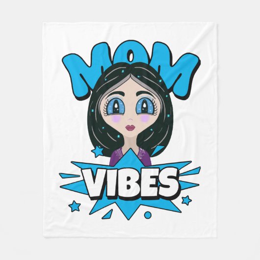 Mama Vibes Fleece Deken (Voorkant)