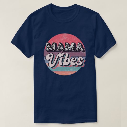 Mama Vibes Leopard  Lover mammie Vibes Lover T-shirt (Design voorkant)