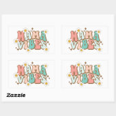 Mama Vibes met Daisies Rechthoekige Sticker (Vel)