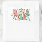 Mama Vibes met Daisies Rechthoekige Sticker (Tas)