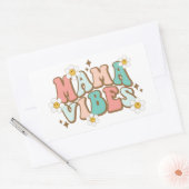 Mama Vibes met Daisies Rechthoekige Sticker (Envelop)