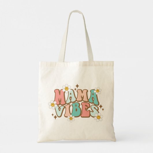 Mama Vibes met Daisies Tote Bag (Achterkant)