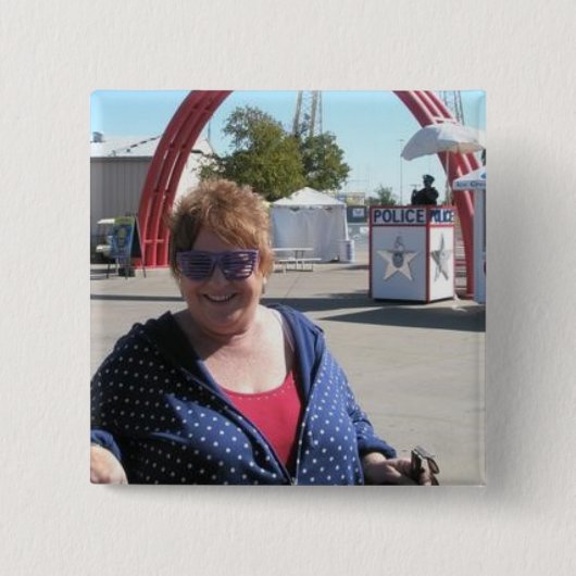 mama vierkante button 5,1 cm (Voorkant)