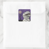 mama vierkante sticker (Tas)