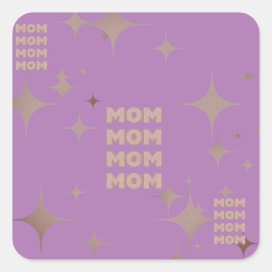 mama vierkante sticker (Voorkant)