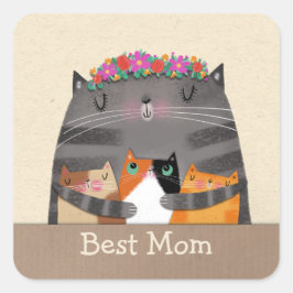 mama vierkante sticker