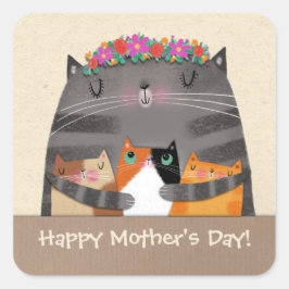 mama vierkante sticker