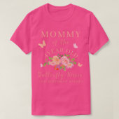 mama vlinder kussen en verjaardagswensen 4 m t-shirt (Design voorkant)