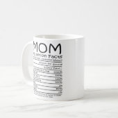 Mama Voedingsfeiten Grappige Moederdag Koffiemok (Voorkant links)