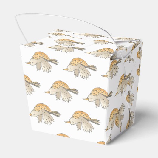 Mama Vogel Vliegen over Nest met harten Dank U F Bedankdoosjes (Achterkant)