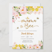 Mama voor Bee Baby Shower Uitnodiging (Voorkant)