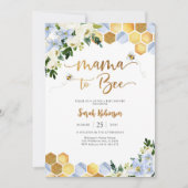 Mama voor Bee Baby Shower Uitnodiging (Voorkant)