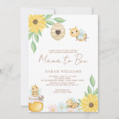 Mama voor Bee Wildflower Baby Shower Kaart (Voorkant)