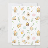 Mama voor Bee Wildflower Baby Shower Kaart (Achterkant)