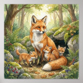 Mama Vos en Haar Baby's Peuterspeelzaal Poster (Voorkant)