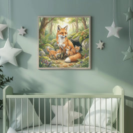 Mama Vos en Haar Baby's Peuterspeelzaal Poster