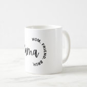 Mama, vrouw mama vriend, Moederdag, cadeau voor ma Koffiemok (Voorkant rechts)