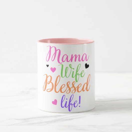 Mama vrouw zegende het leven kleurrijke script Moe Mok (Midden)