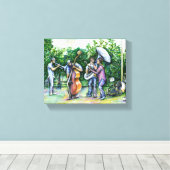 Mama waarschuwt me nooit over Tuba-spelers Canvas Afdruk (Insitu (Houten vloer))