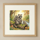Mama Wasbeer en Haar Baby's Peuterspeelzaal Poster