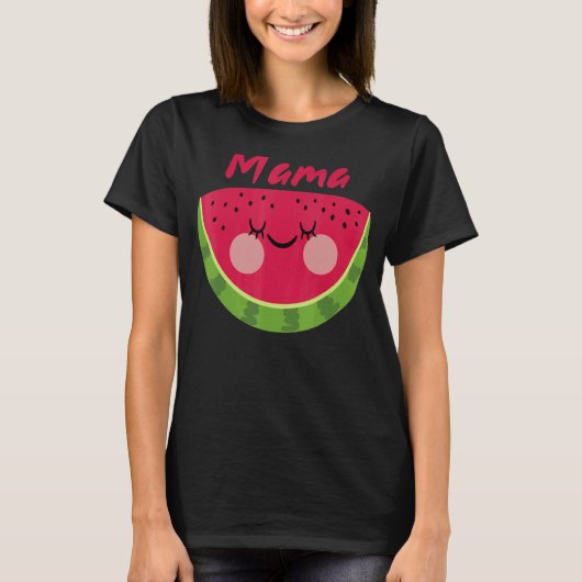 Mama Watermeloen Zomerfruit Grote Moederdag 1 T-shirt (Voorkant)