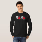Mama Watermelon Summer Watermelon Slice Moth T-shirt (Voorkant volledig)